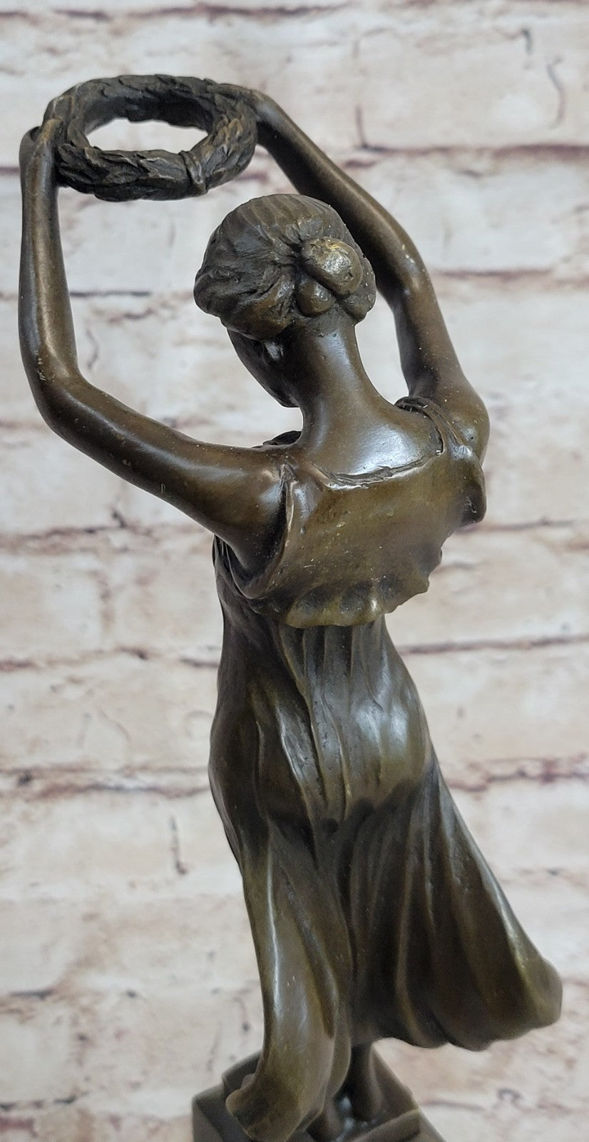 European Vienna Girl Bronze Sculpture Hot Cast Detailed Statue Figurine Figure