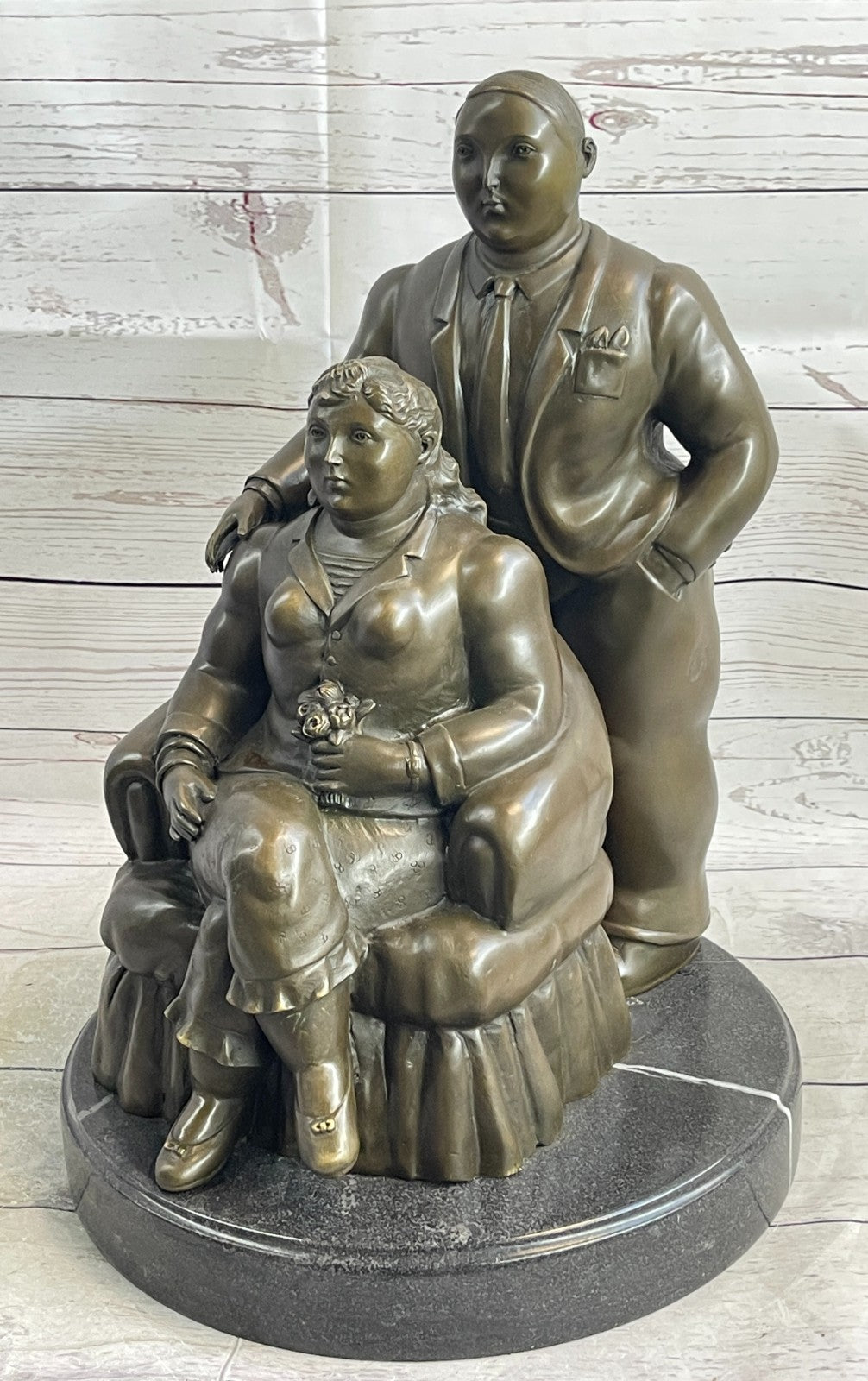 Extra Large Museum Quality Classic Botero Couple Artwork Home Office Decoration Sale