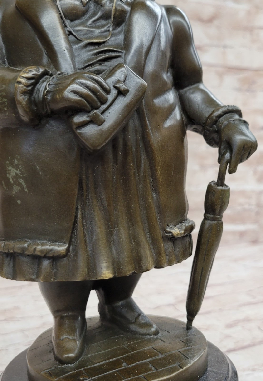 Fernando Botero bronze sculpture of English Lady finished in dark brown patina