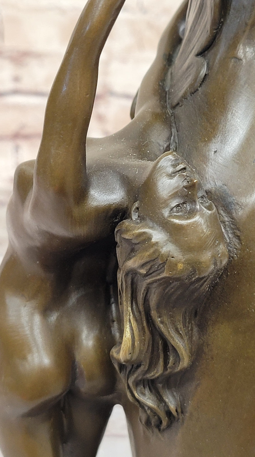 Artisan Craftsmanship: Nude Girl with Flower Vase - Charles Louchet`s Bronze Sculpture