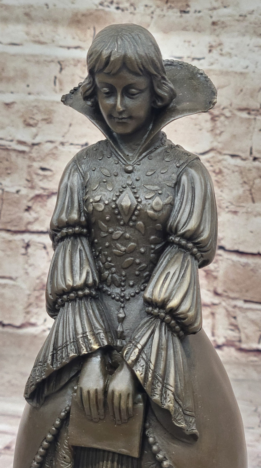Joan of Arc Art Deco Bronze Marble Sculpture, Chiparus Catholic Statue