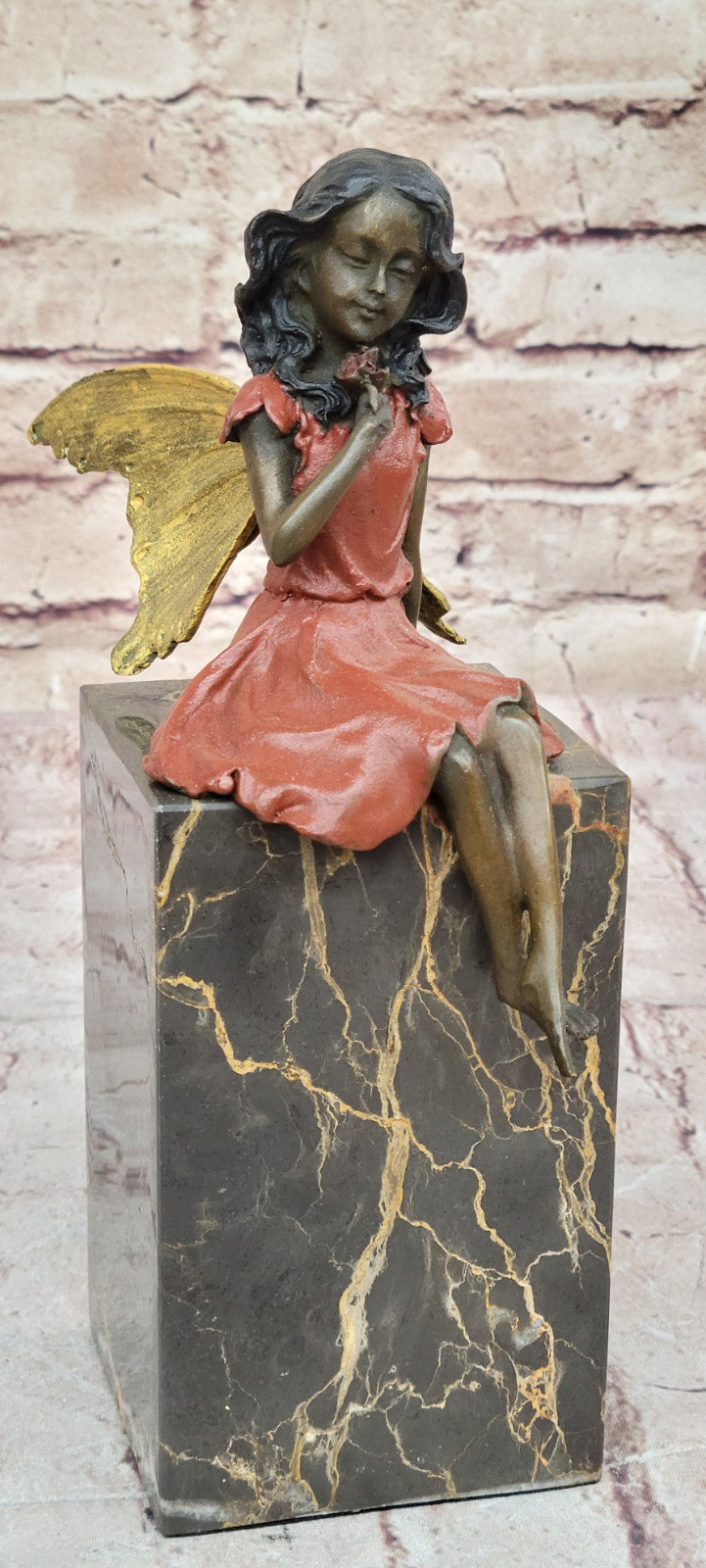 Handcrafted Bronze Fairy Angel Sculpture: Miguel Lopez or Milo`s Original Artwork