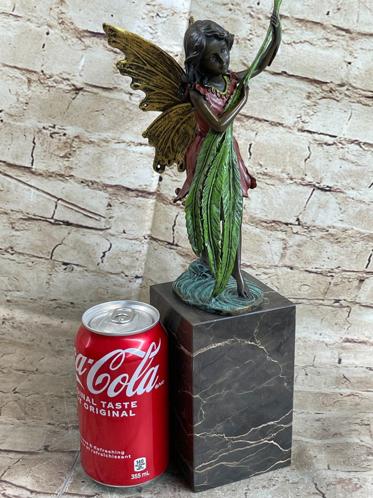 Tall Fairy Angel Multi Color Patina Bronze Sculpture Hot Cast Mythical Figurine
