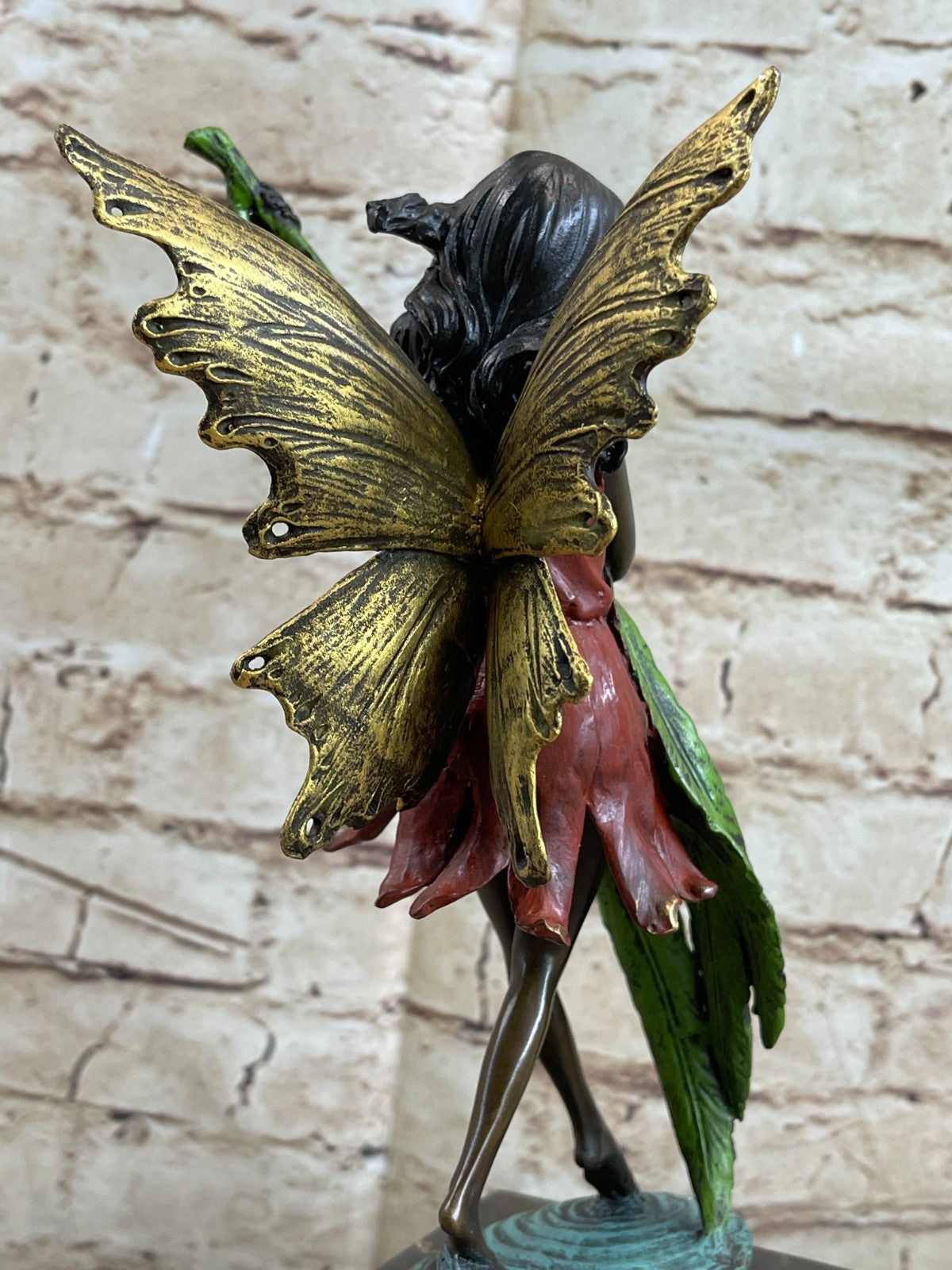 Tall Fairy Angel Multi Color Patina Bronze Sculpture Hot Cast Mythical Figurine