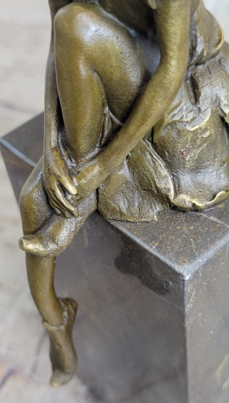 ART NOUVEAU BRONZE FAIRY BUTTERFLY Girl OLD BOOKEND BOOK ENS MARBLE BASE SCULPTU