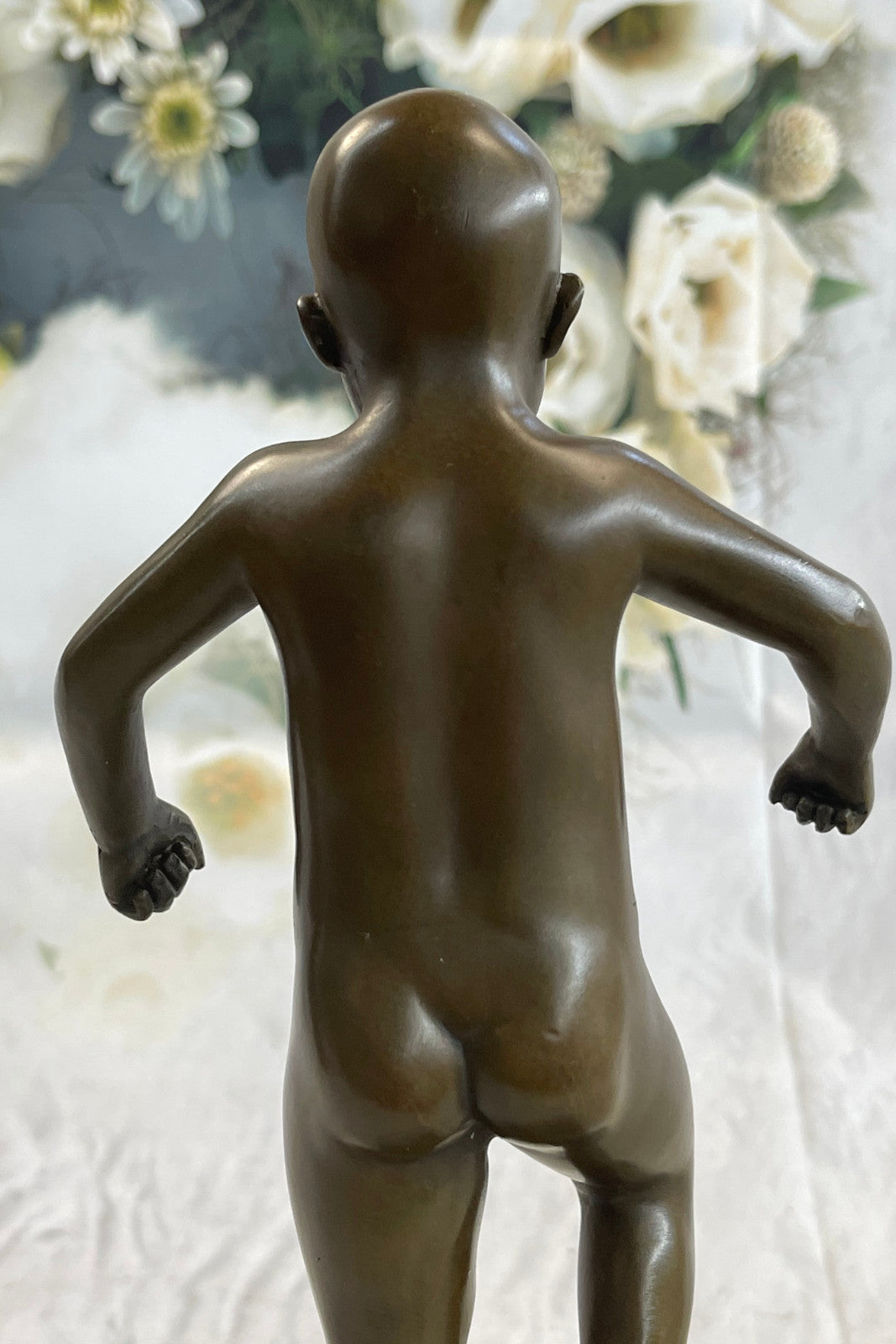 Hot Cast Baby Crying by Miguel Lopez Known As Milo Bronze sculpture Statue