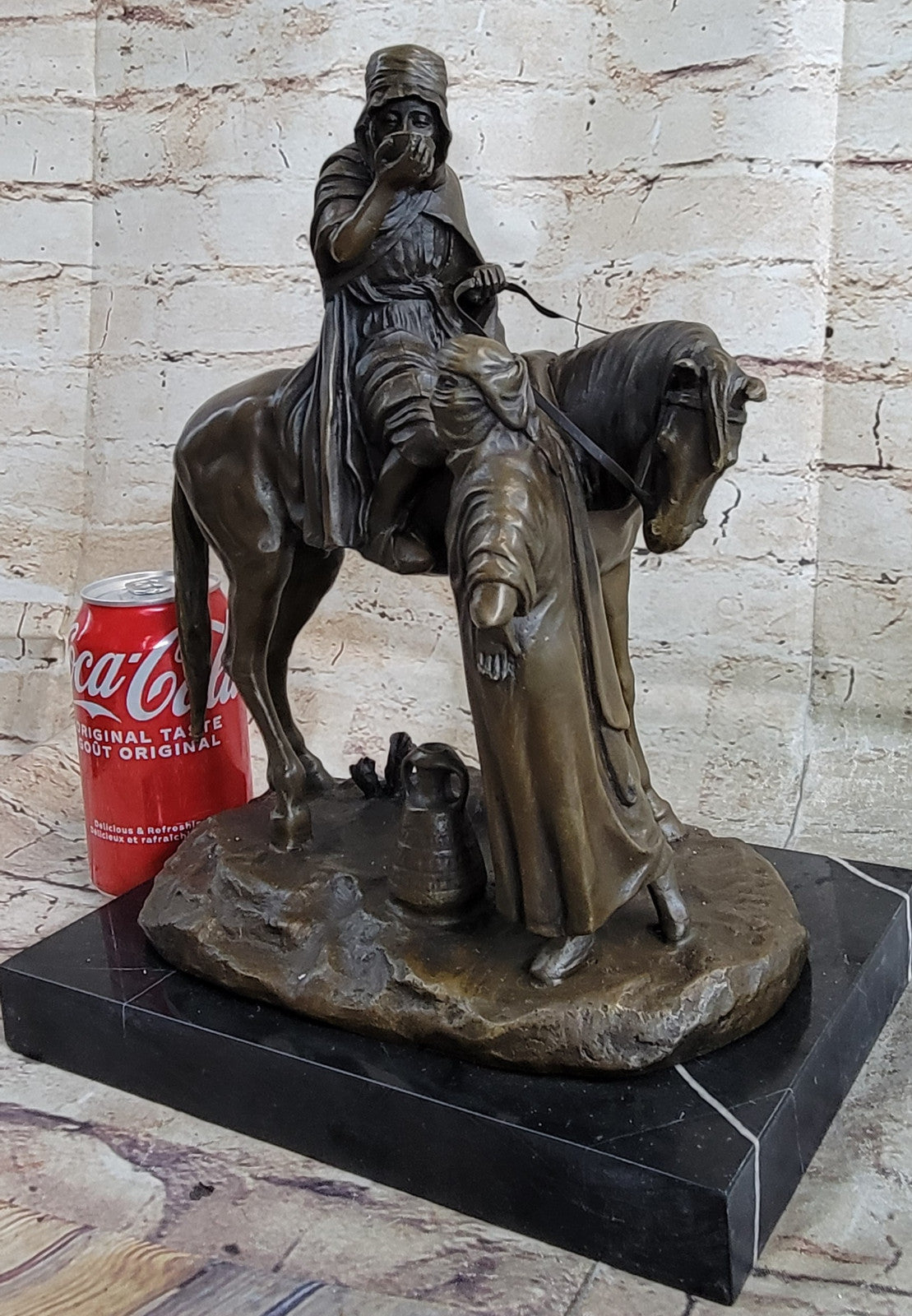 Vienna Bronze Arab Hunter with his Wife Bronze Sculpture Museum Quality Figurine