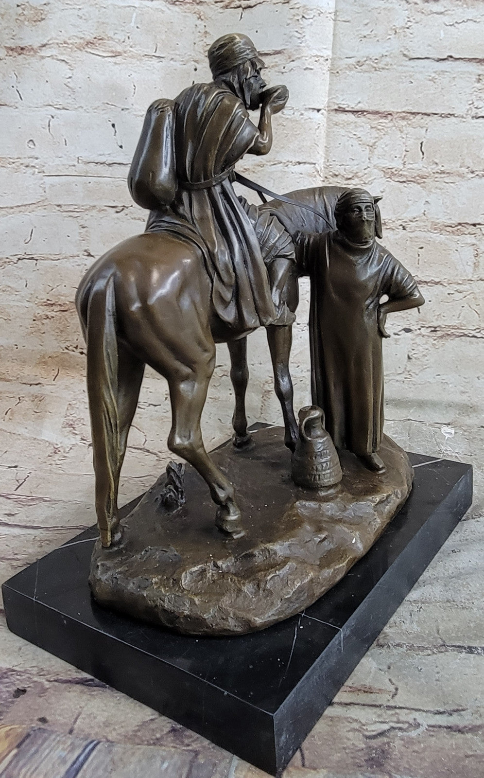 Vienna Bronze Arab Hunter with his Wife Bronze Sculpture Museum Quality Figurine