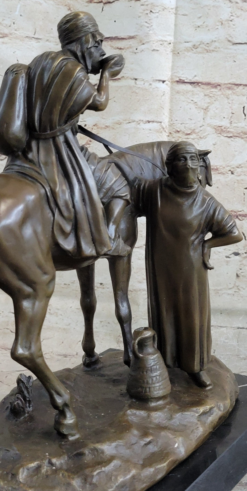 Vienna Bronze Arab Hunter with his Wife Bronze Sculpture Museum Quality Figurine