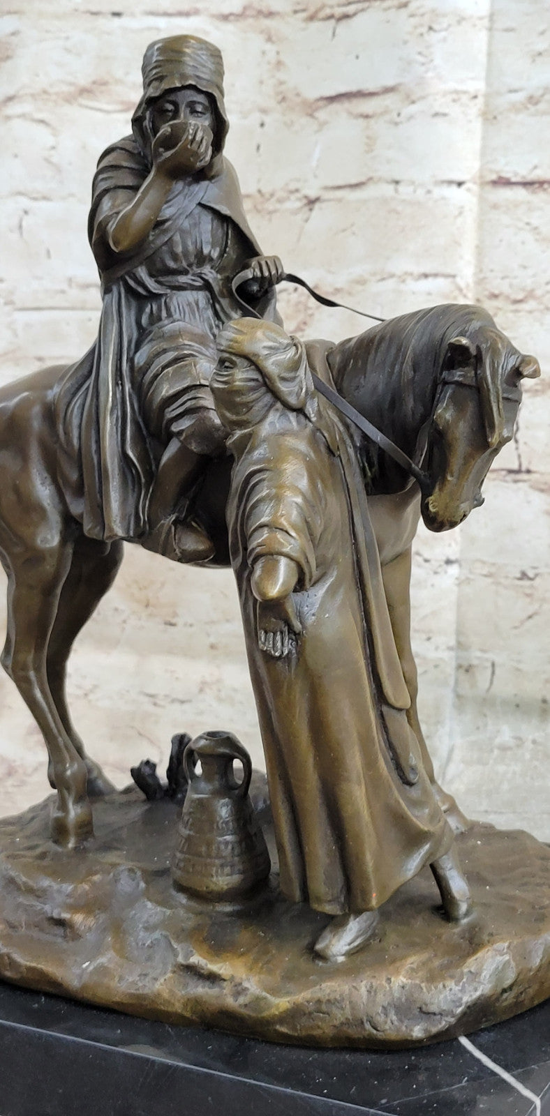 Vienna Bronze Arab Hunter with his Wife Bronze Sculpture Museum Quality Figurine
