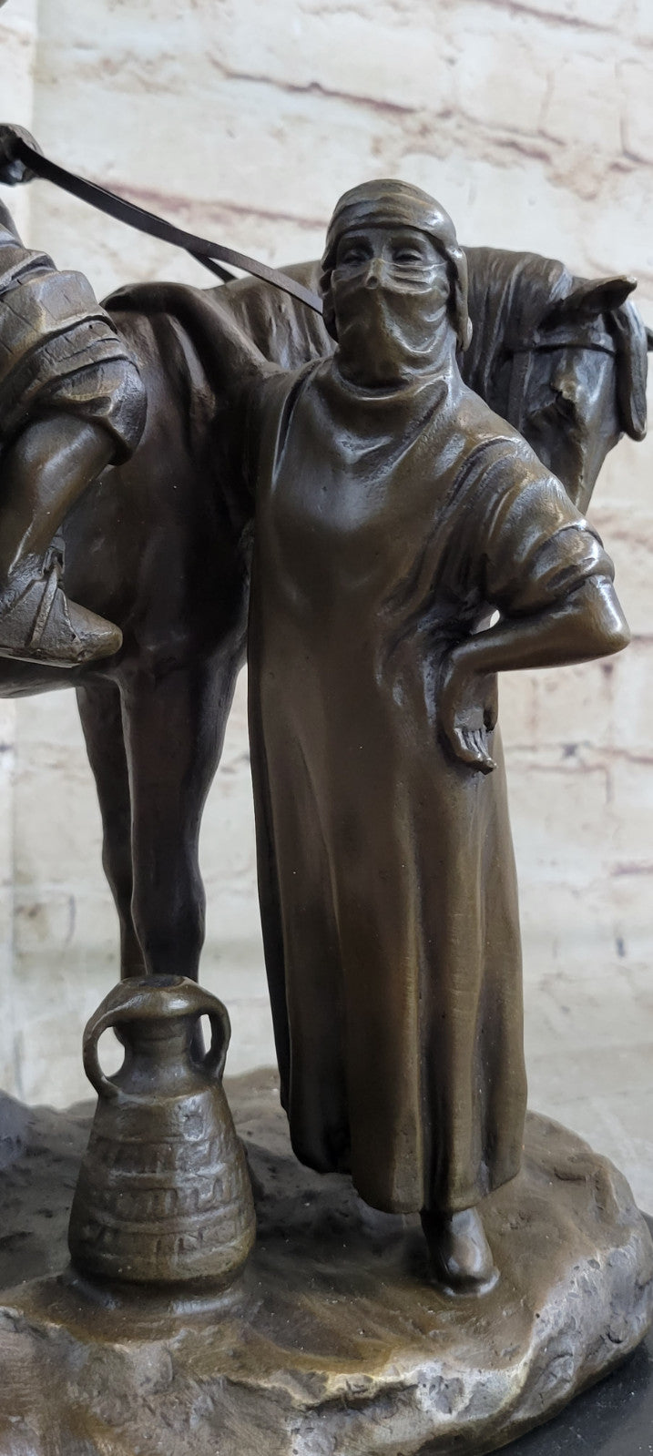 Vienna Bronze Arab Hunter with his Wife Bronze Sculpture Museum Quality Figurine