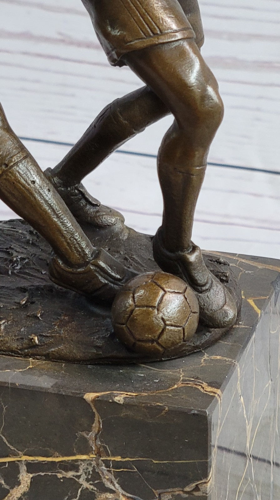Handcrafted bronze sculpture SALE Player Soccer Two Deco Art Original Artwork