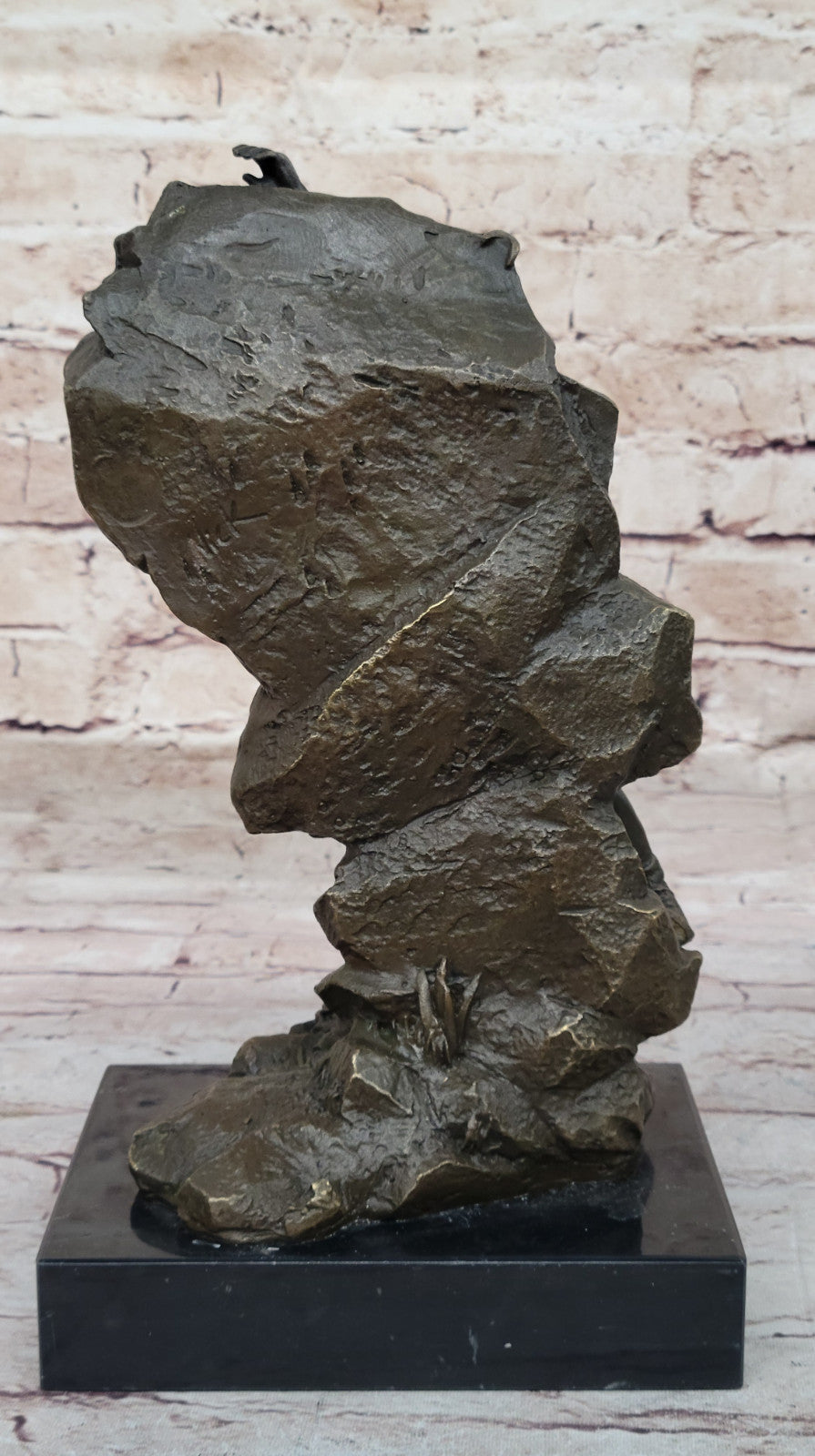 Extreme Sport Girl Rock Climbing Bronze Statue: M. Nick Signed Artwork Gift