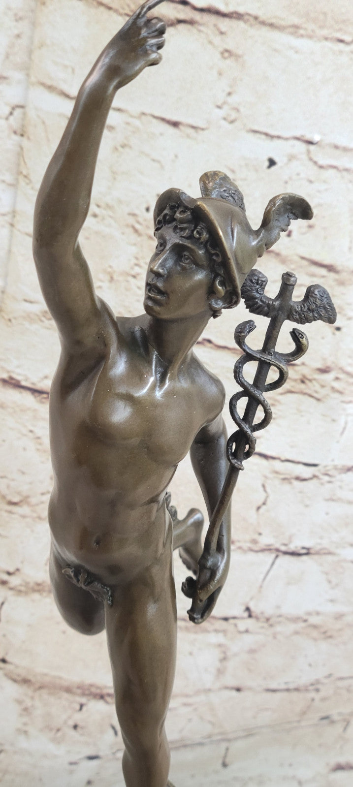Bronze Sculpture Statue MUSEUM QUALITY GRAND TOUR SIGNED FLYING MERCURY FIGURINE