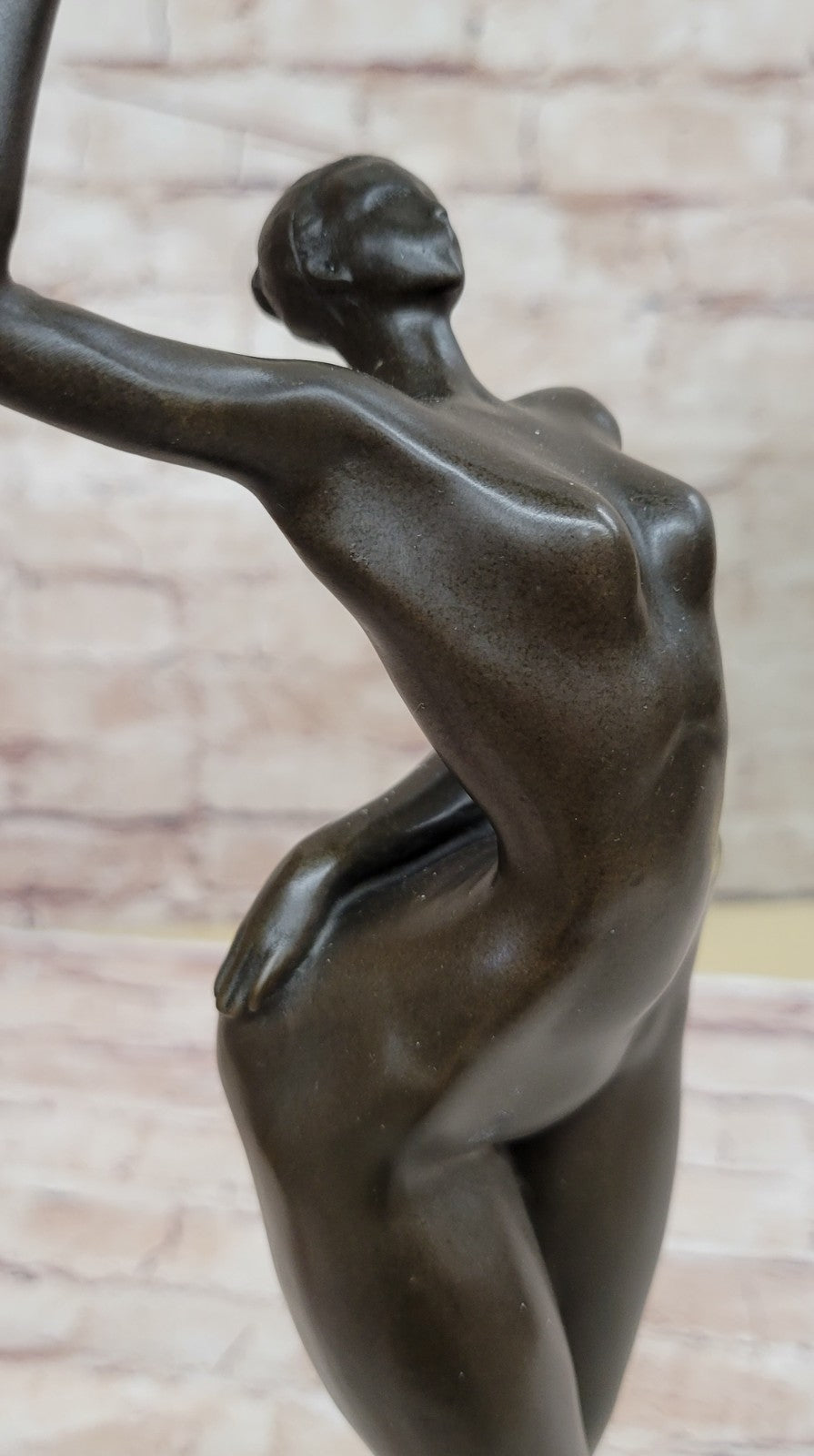 Sign Original Juno Tribute To Botero Nude Relaxed Woman Marble Bronze Sculpture