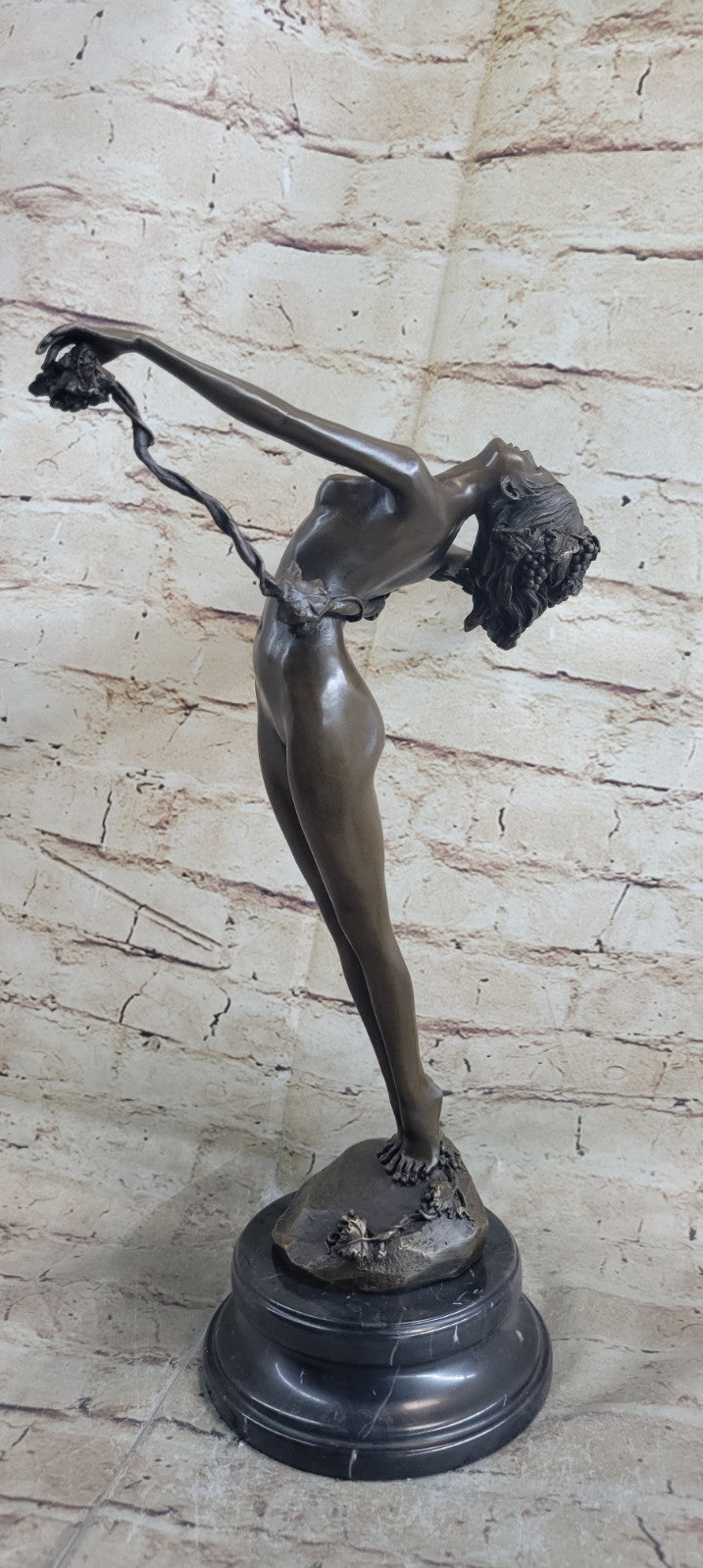 Bronze Jugendstil Akt signiert H.Frishmuth The Vine Bronzefigur Bronzeskulptur