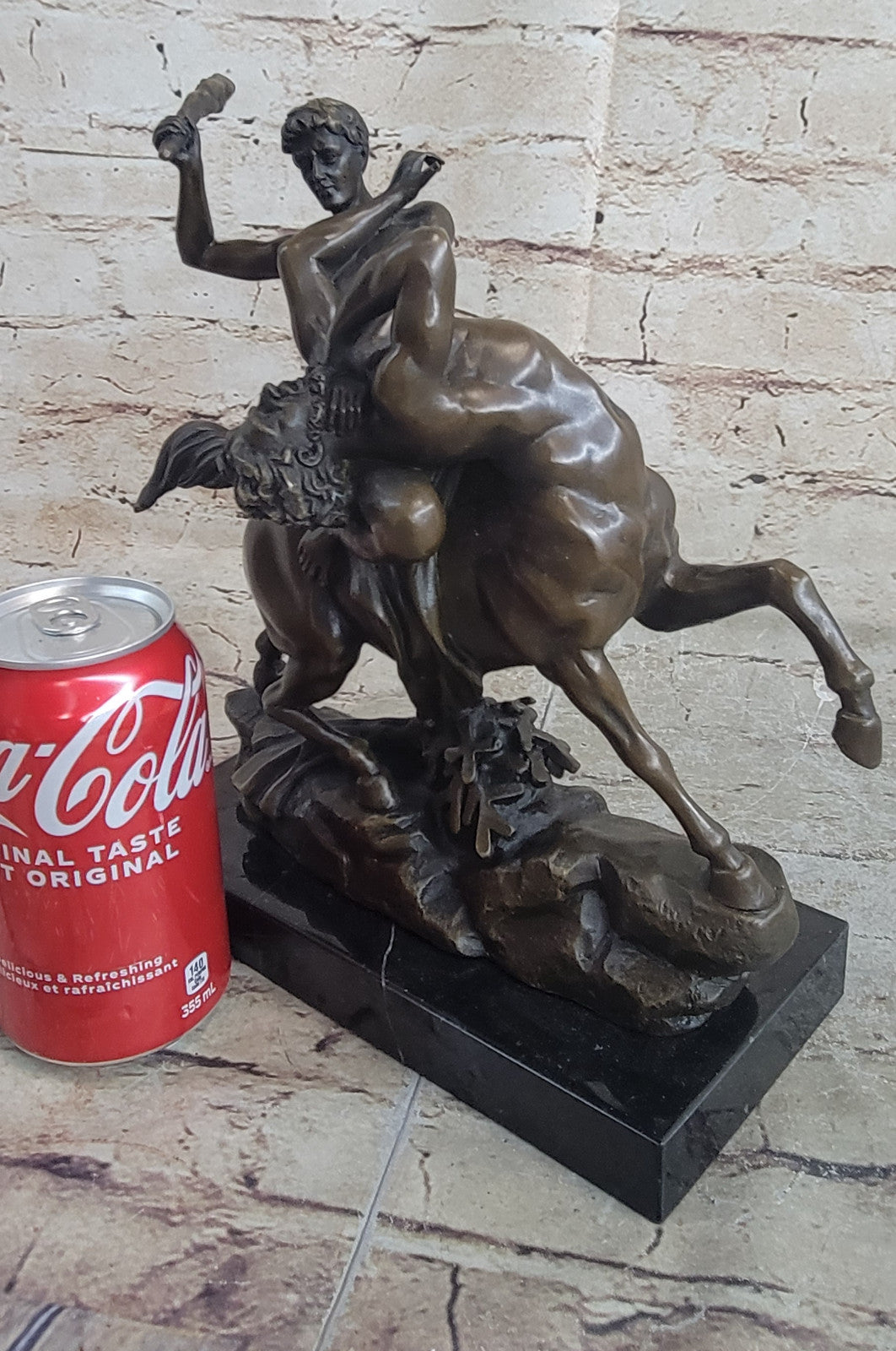 Theseus Slaying the Centaur Bronze Masterpiece by French Artist Barye Hot Cast