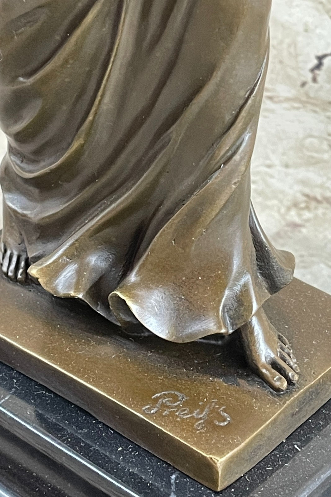 ART NOUVEAU SIGNED BRONZE GYPSY DANCER STATUE  FIGURINE FIGURE SCULPTURE GILT ARTWORK