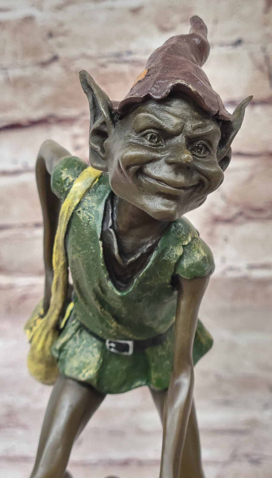 Hot Cast Original: Juno`s Colorful Patina Leprechaun Bronze Statue Figure