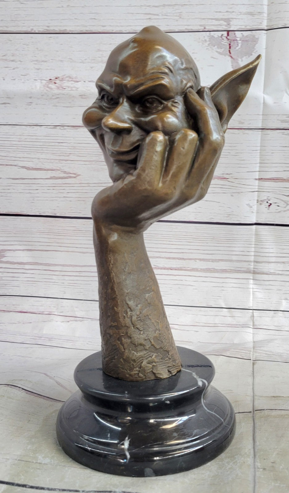 DIY Yoda Garden Gnome Star War Collectible Bronze Sculpture Figurine Gift Decor