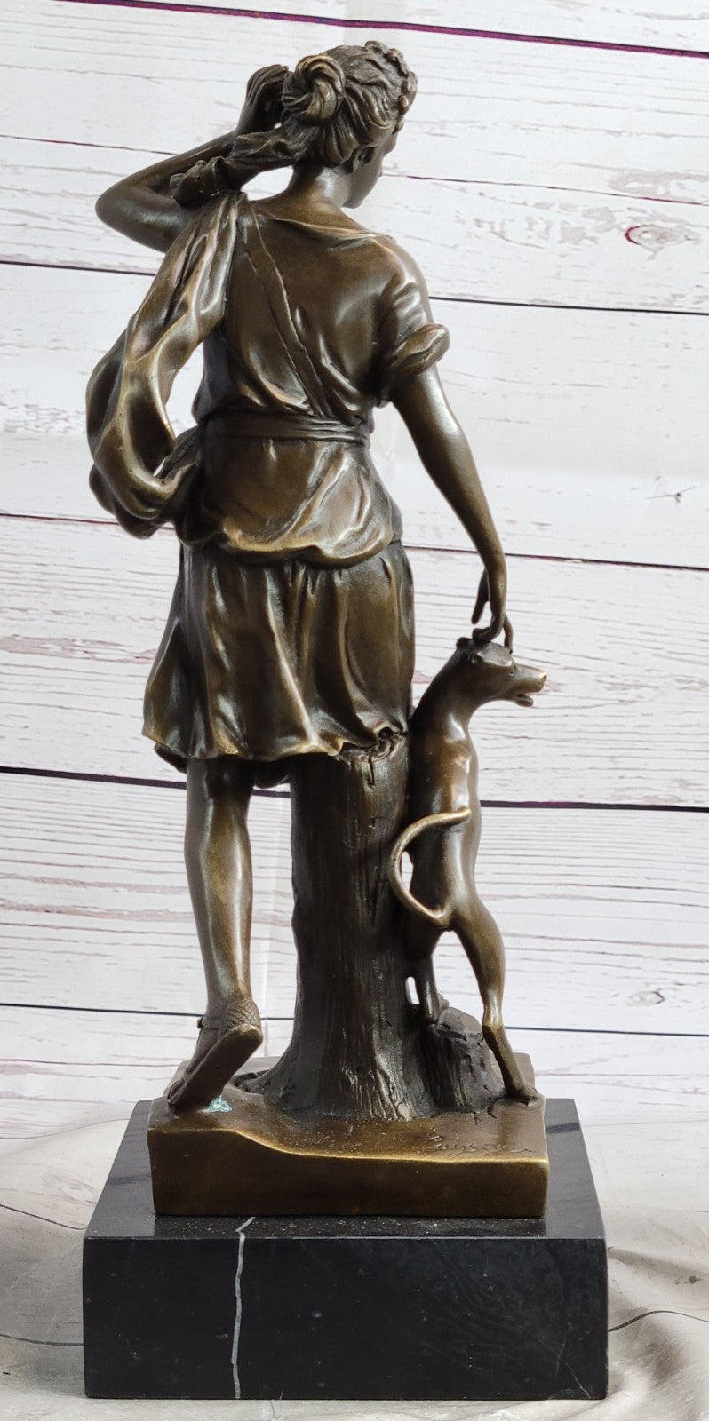 Handcrafted Detailed by Lost wax Method Diana The Huntress Bronze Statue Mytholo