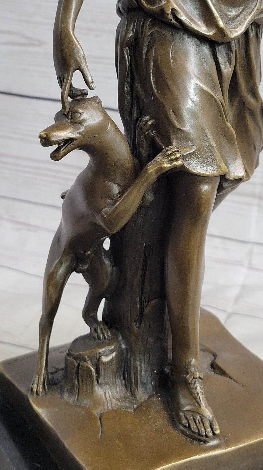 Handcrafted Detailed by Lost wax Method Diana The Huntress Bronze Statue Mytholo