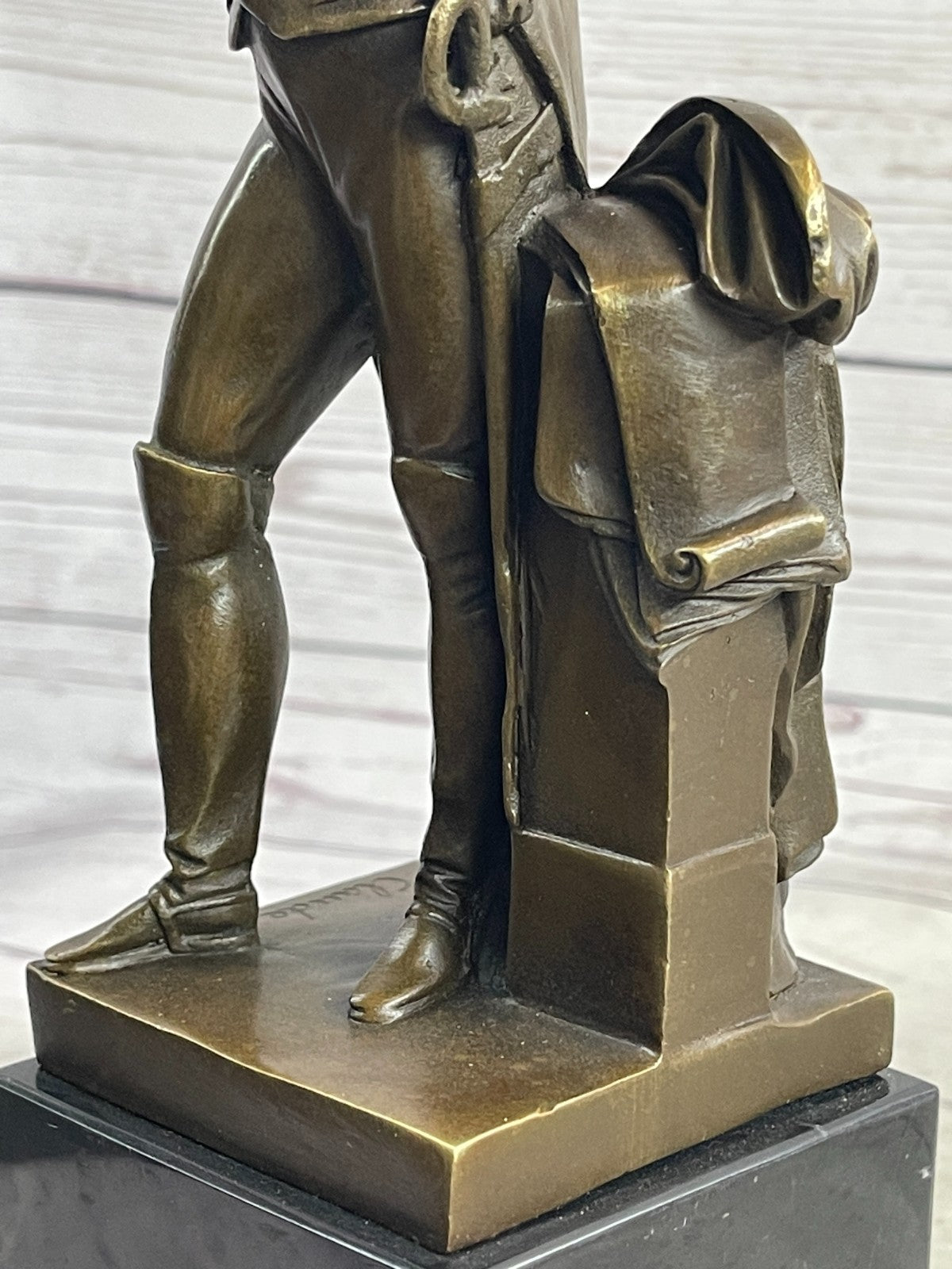 French Commander Napoleon Bonaparte Military Bronze Statue Home Art Deco Figure