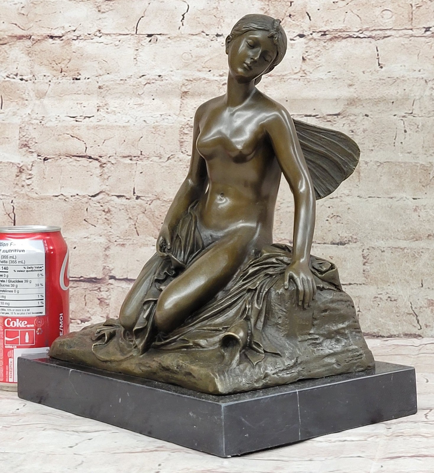 Hot Cast Lost Wax Method Bronze Fairy Statue | Elegant Home Decoration by M. Nick