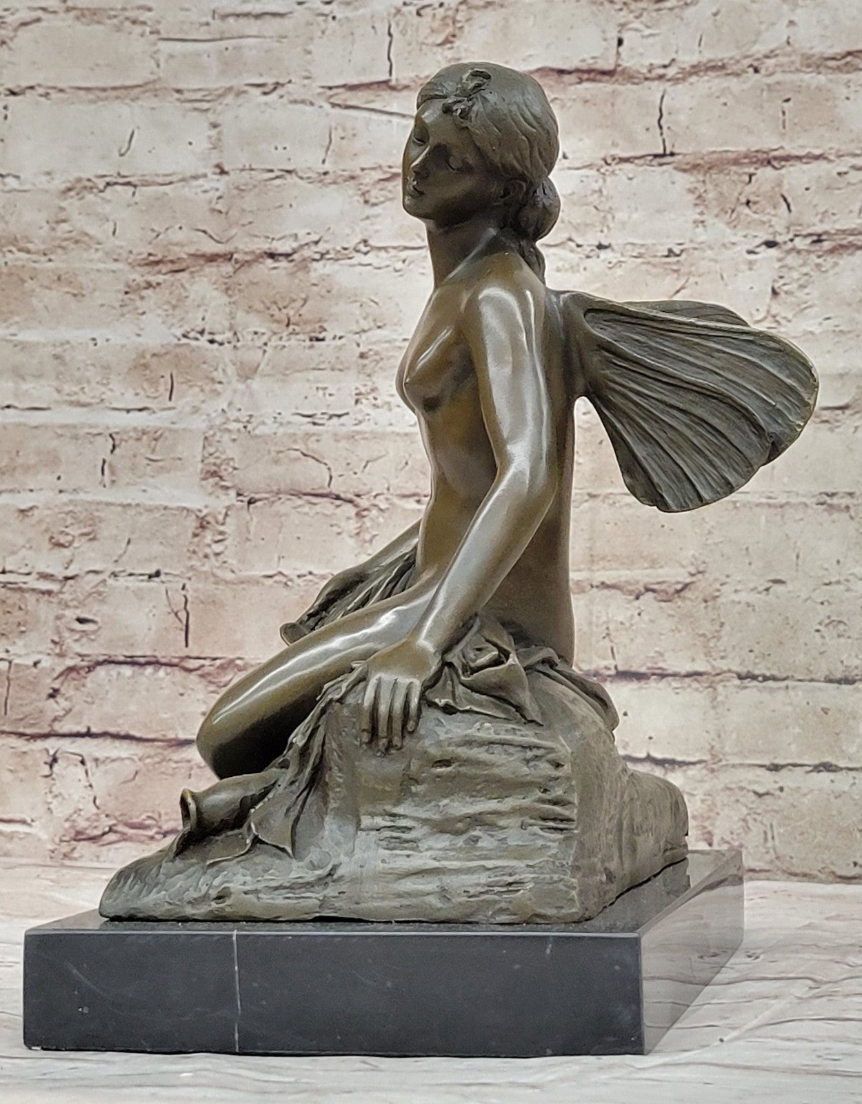 Hot Cast Lost Wax Method Bronze Fairy Statue | Elegant Home Decoration by M. Nick