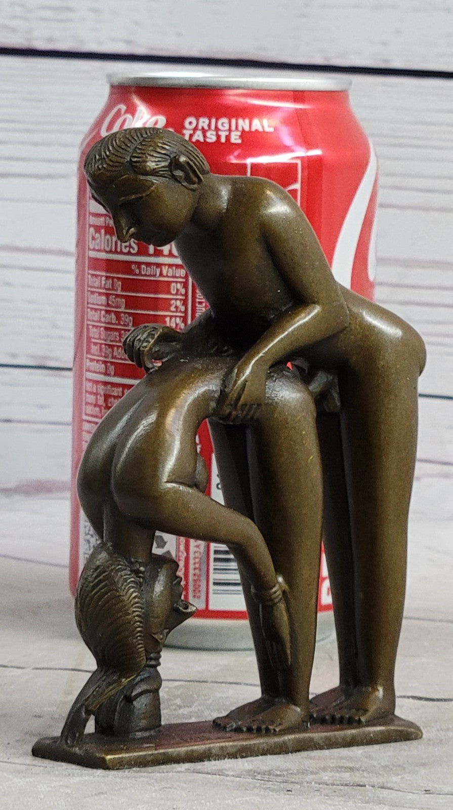 Handcrafted  Conversation Starter Vienna Nude Naked Exotic Position Bronze Sale