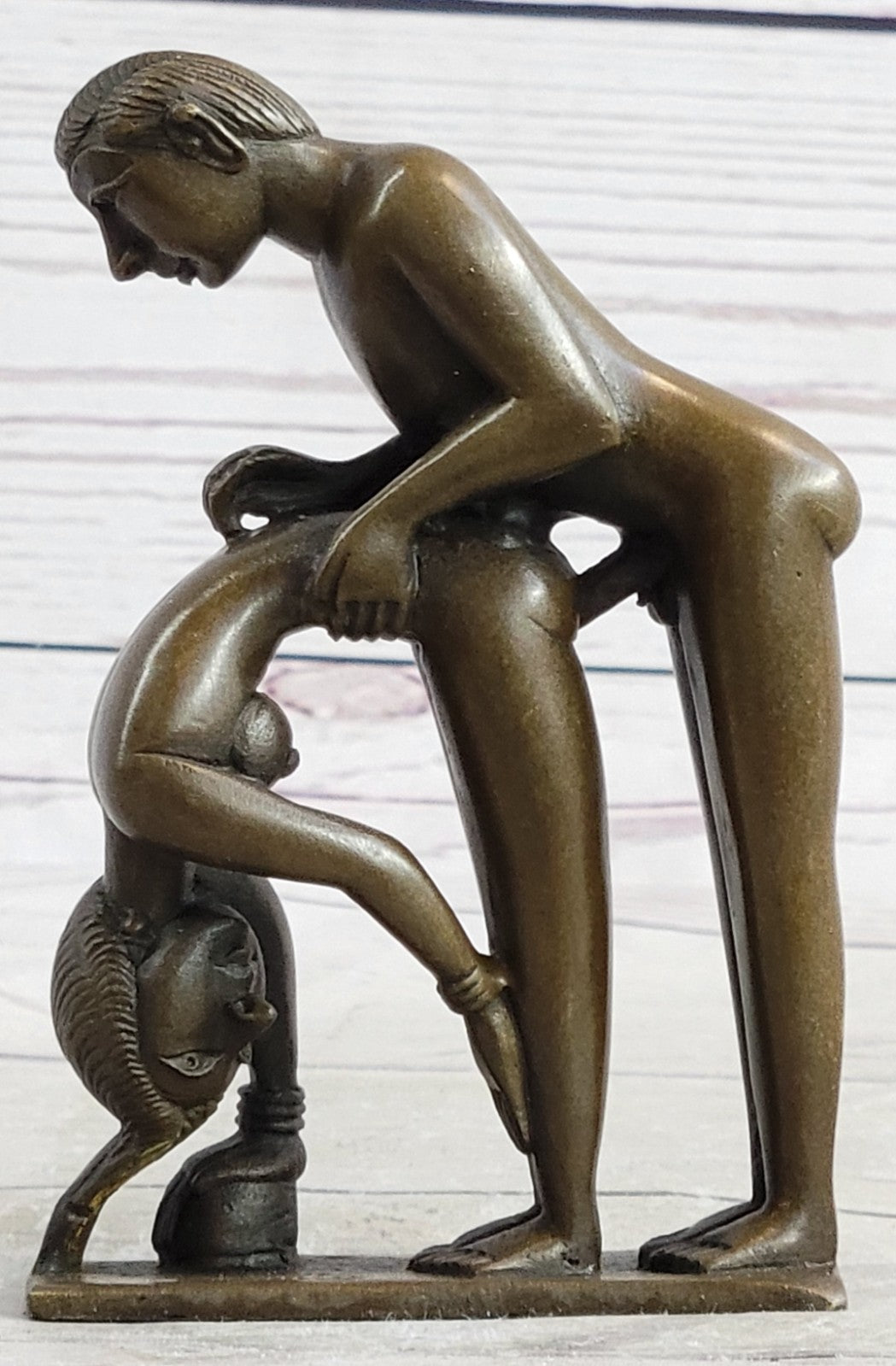 Handcrafted  Conversation Starter Vienna Nude Naked Exotic Position Bronze Sale