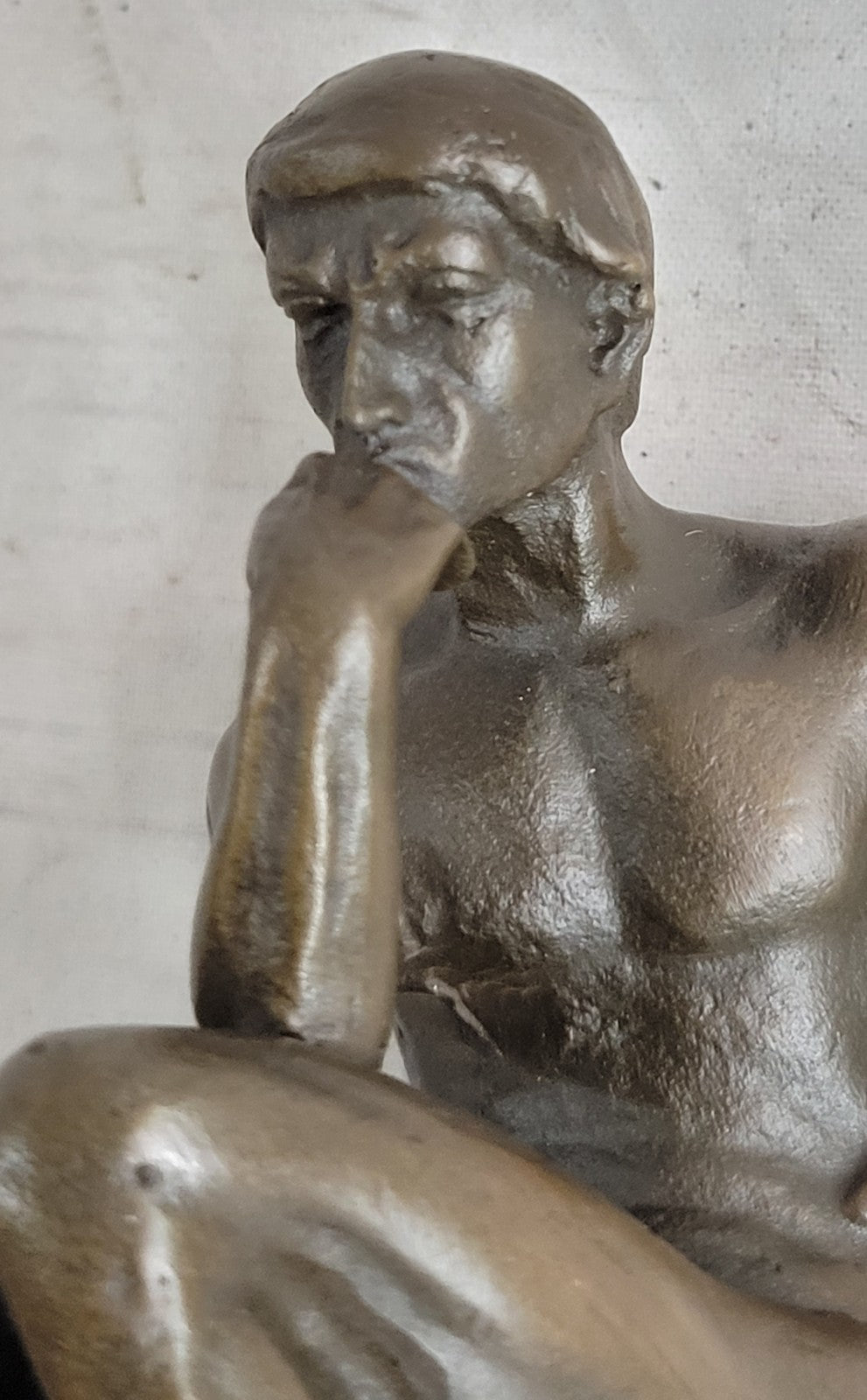 Rodin Rodin`s The Thinker Classical Male Nude Bronze Marble Statue Sculpture Art