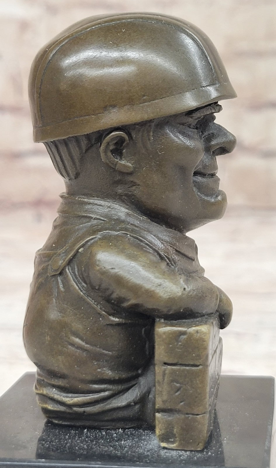 Bronze Statue of a construction worker working on a wall Sculpture Figure