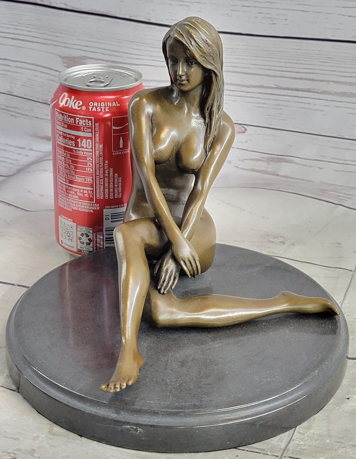 Cast Bronze Sculpture Nude Female Collector Edition Lost Wax Masterpiece DÉCO