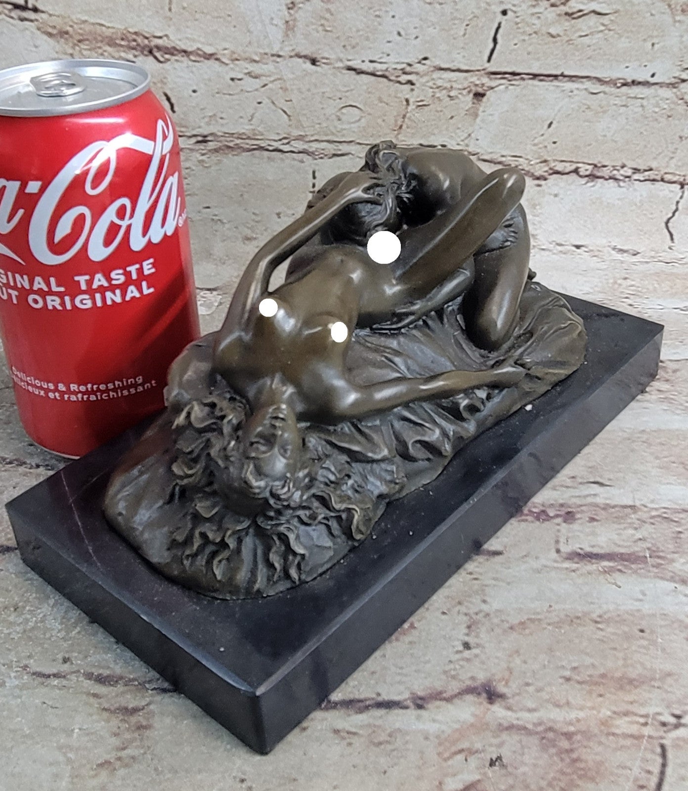 Art Deco Romance Nude Female Bronze Sculpture Decorative Bronze Statue Figurine