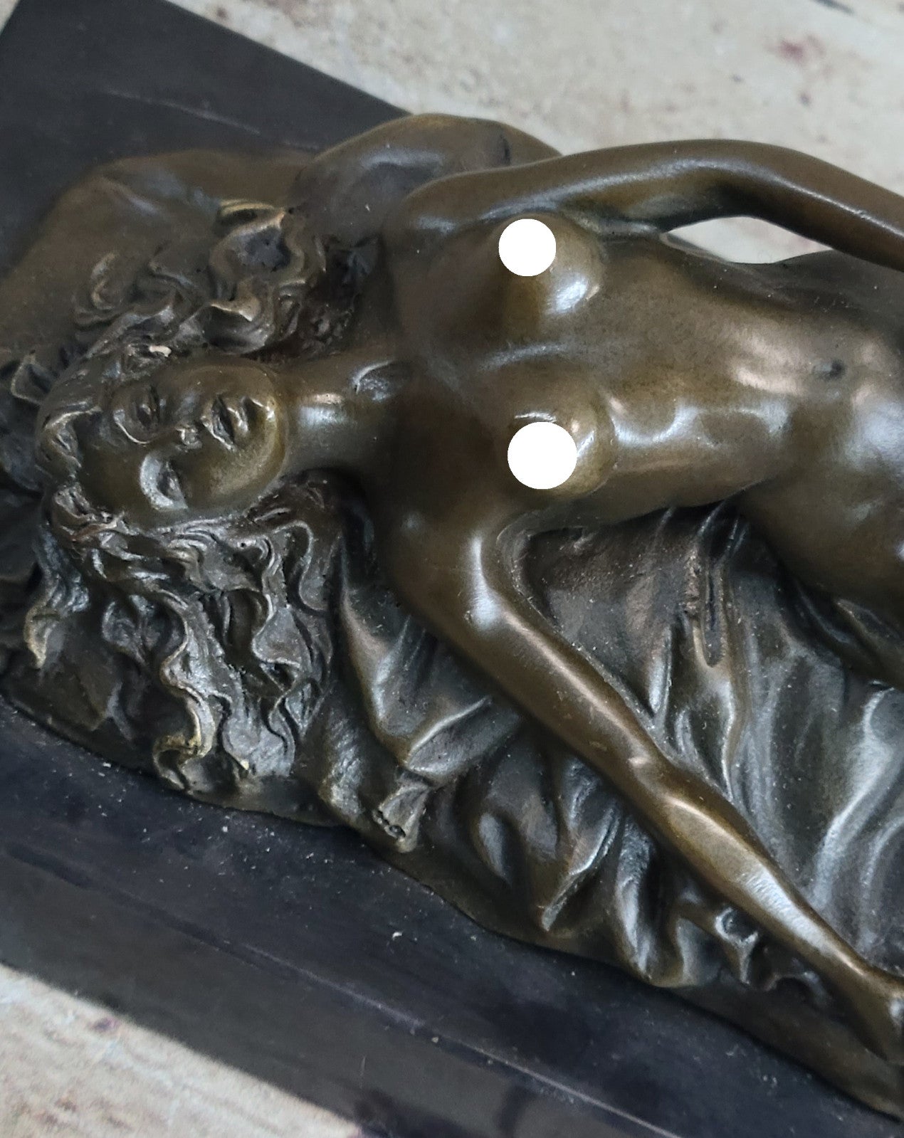 Art Deco Romance Nude Female Bronze Sculpture Decorative Bronze Statue Figurine