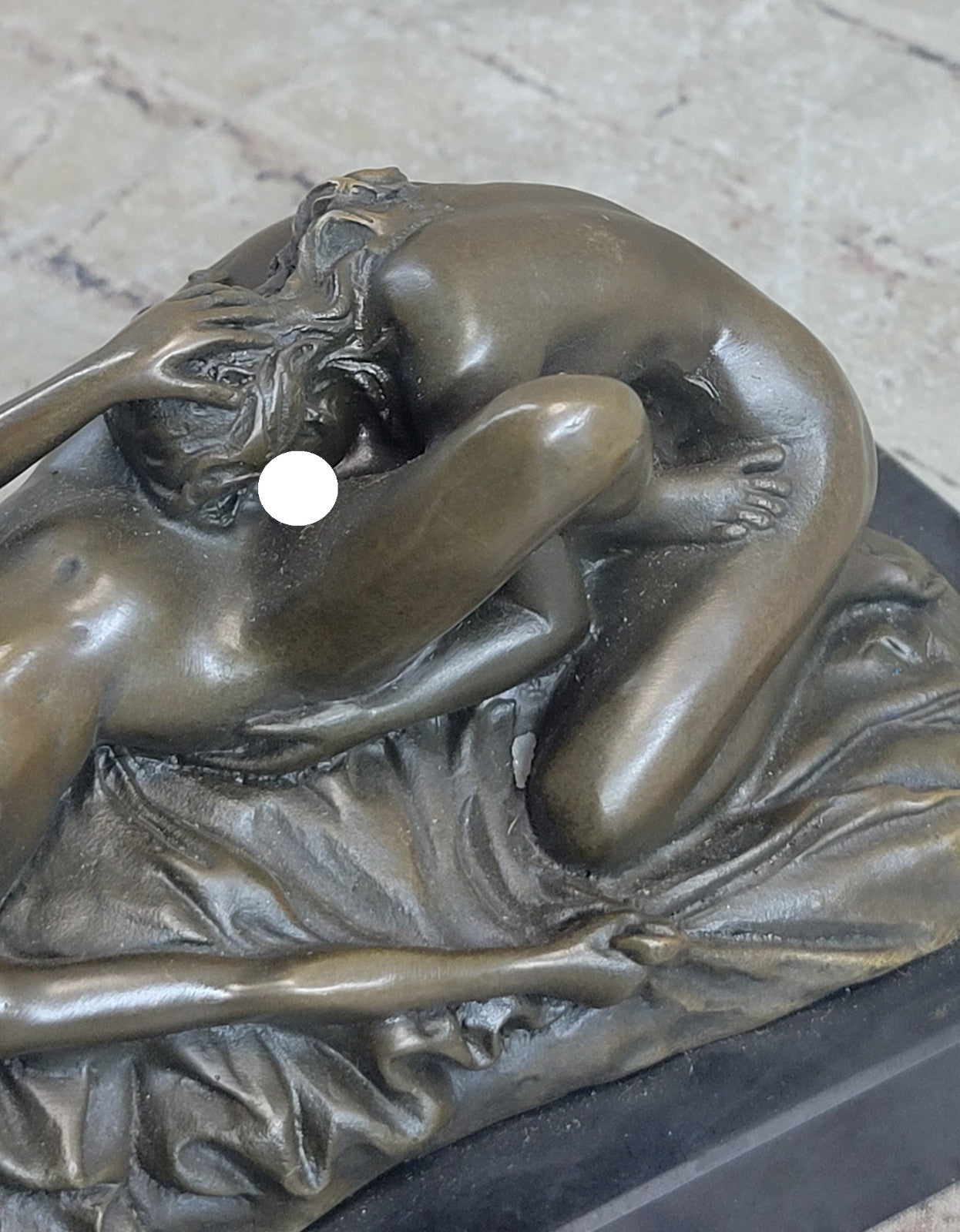 Art Deco Romance Nude Female Bronze Sculpture Decorative Bronze Statue Figurine