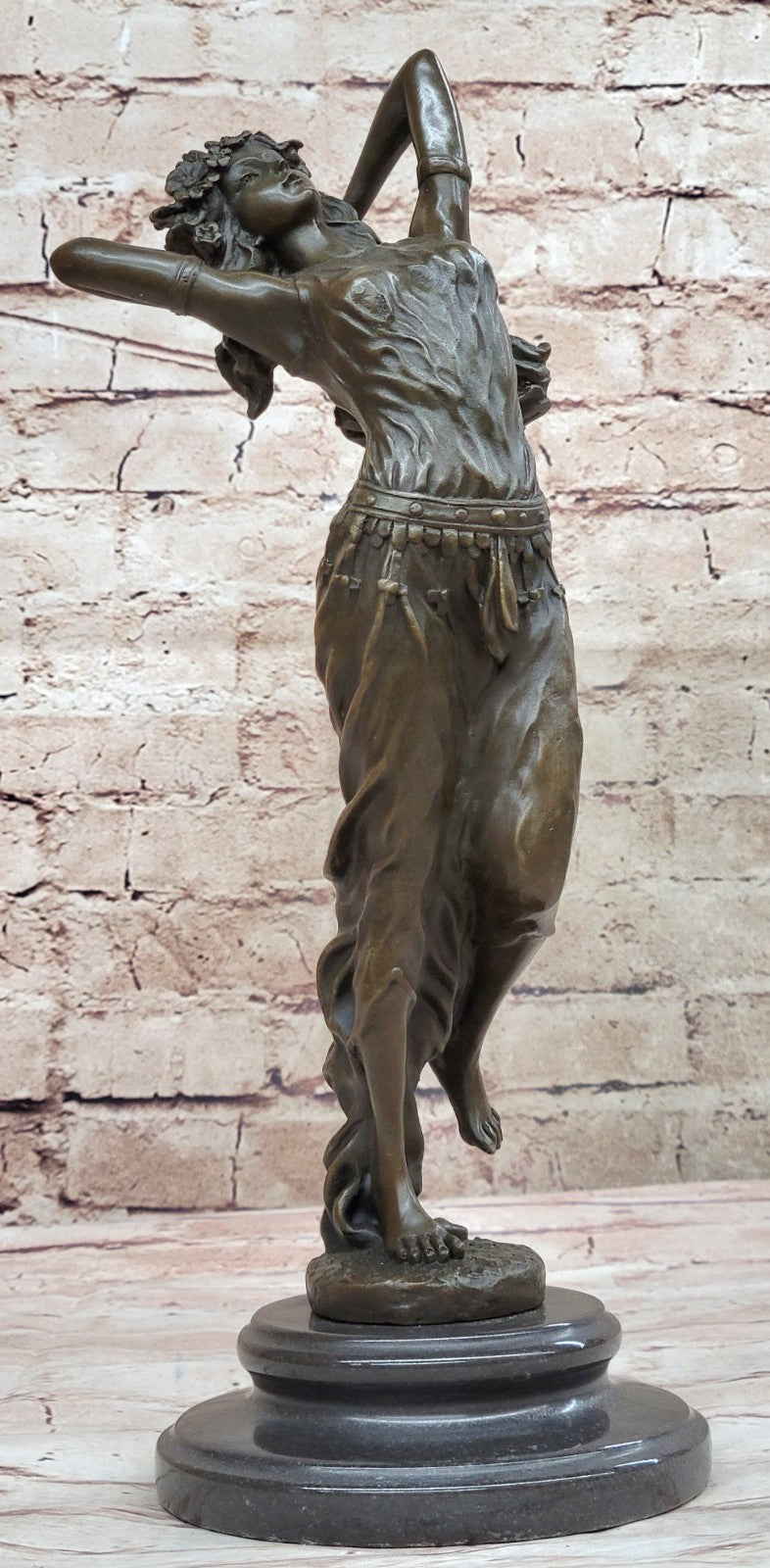 Art Deco/Nouveau Hot Cast Gypsy Dancer Bronze Masterpiece Sculpture Statue