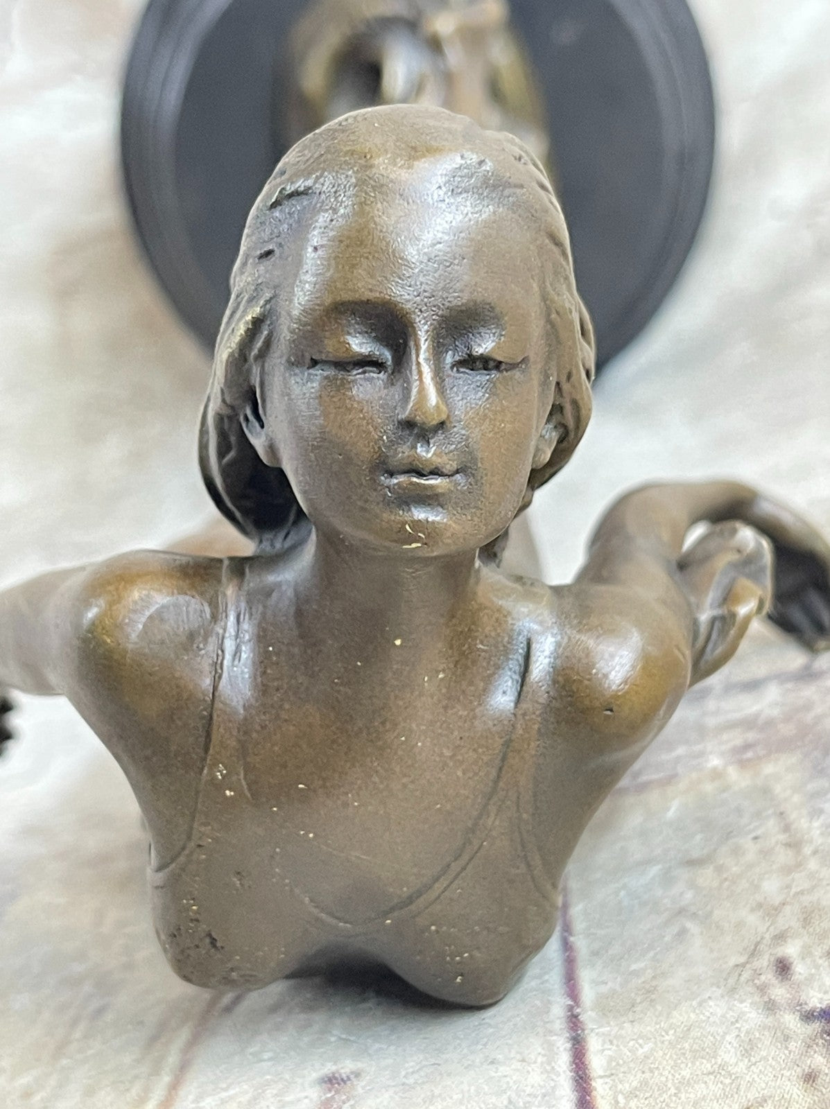 Signed Original Milo Nude Female Abstract Mid Century Bronze Sculpture Statue