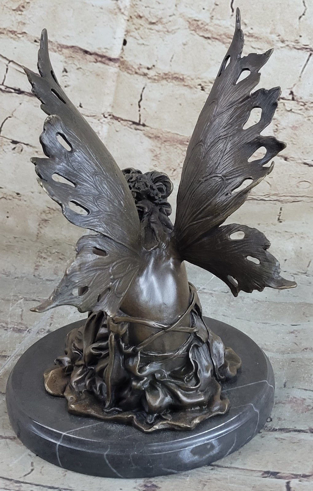 European Bronze Finery Bird Fairy Cast Bronze Garden Statue: Home Decorative