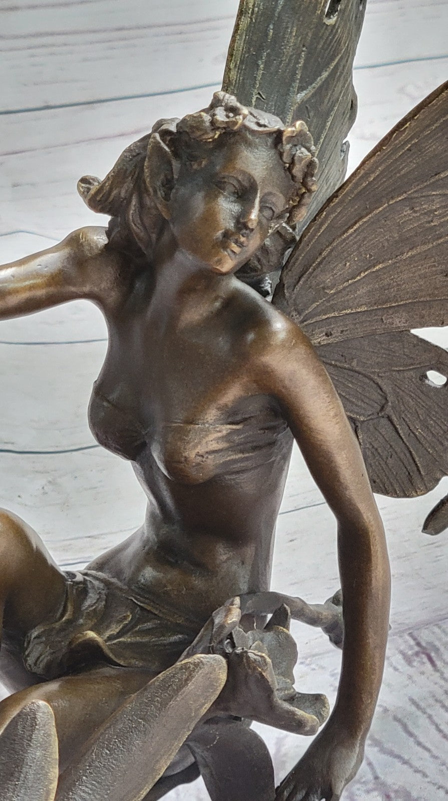 Original Sign Fantasy Fairy Bronze Sculpture Figurine Art Figure Statue Hot Cast