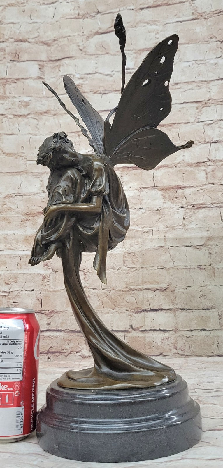 European Bronze Finery Bird Fairy Cast Bronze Garden Statue: Home Decorative