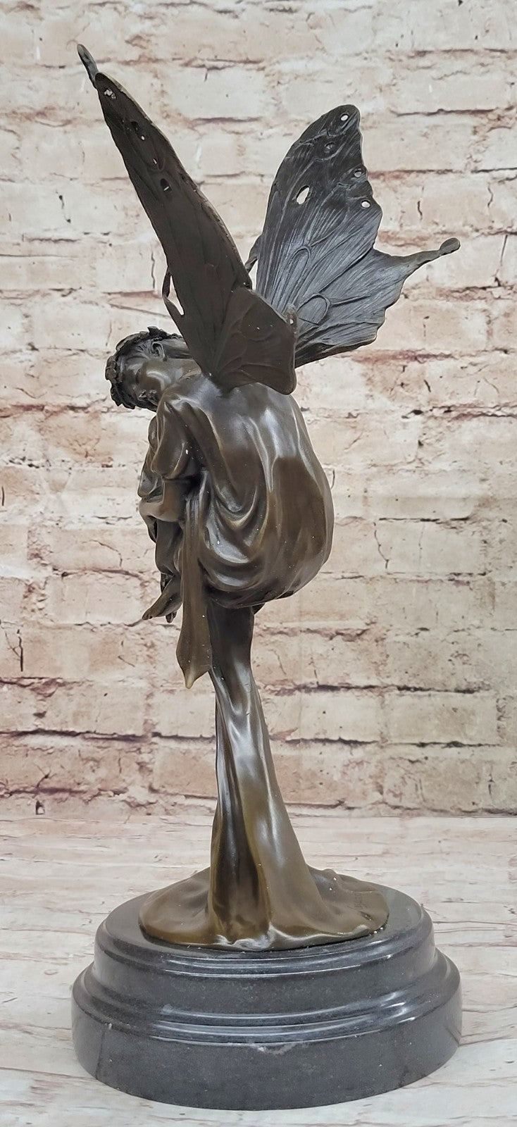 European Bronze Finery Bird Fairy Cast Bronze Garden Statue: Home Decorative