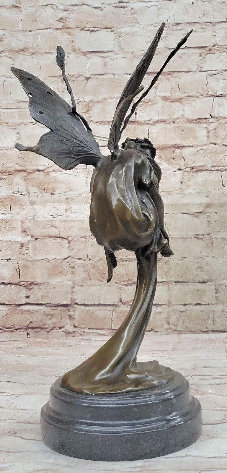 European Bronze Finery Bird Fairy Cast Bronze Garden Statue: Home Decorative