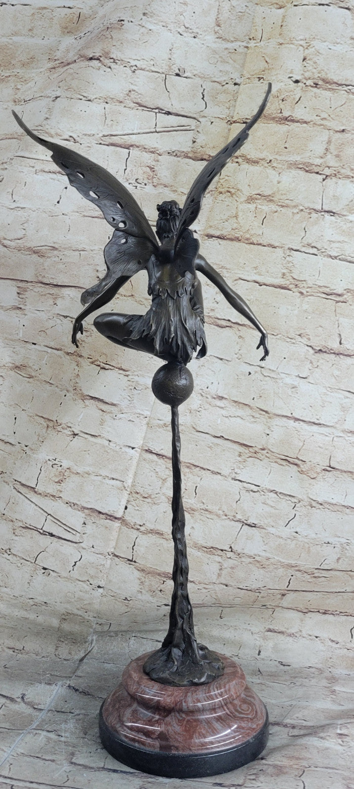Fairy Angel 100% Real Bronze Figural Sculpture Original Hot Cast Home Decoration
