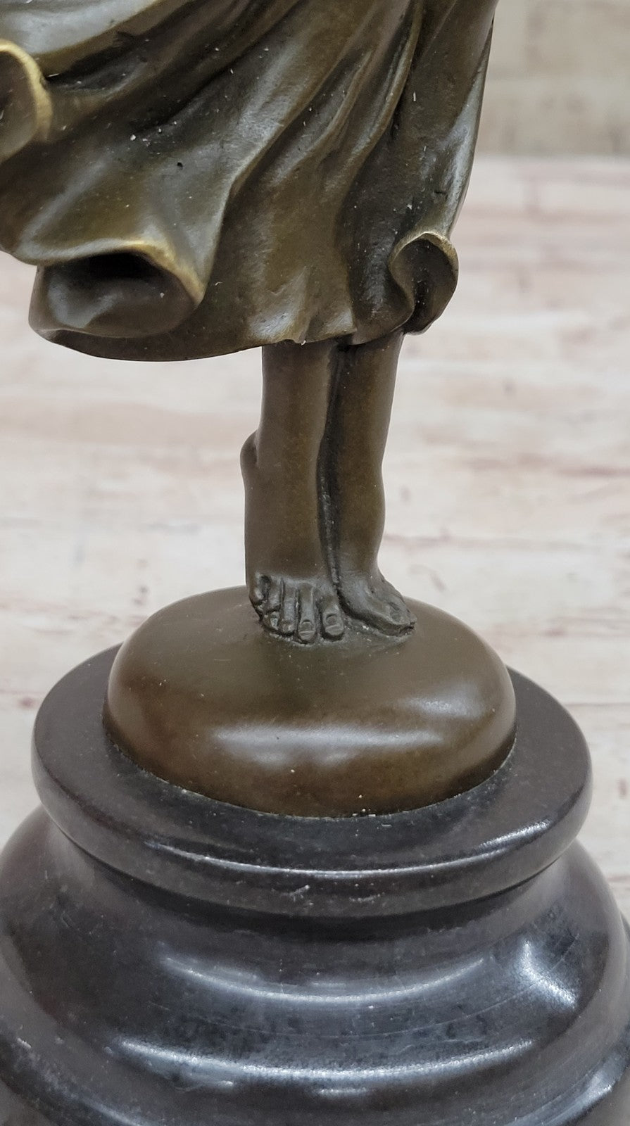 French Art Deco Bronze sculpture of Diana the Huntress Signed Cesaro Decor