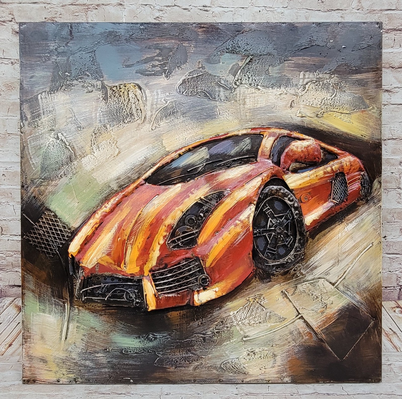 3D Metal Famous classic racing car Iron Craft for Wall art painting for home decor