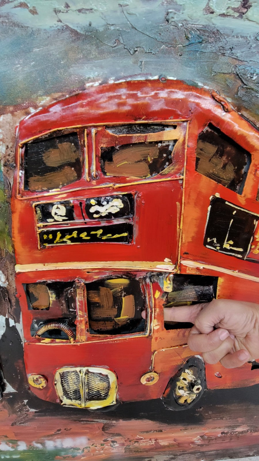 Wall Art Touring London 3D Metal Art Double Decker Bus Home/Garden Decor