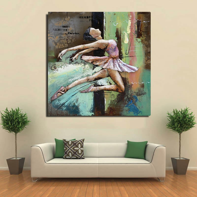 Charming Ballerina Baby girl Nursery Decor Ballerina Wall Art 3-D Painting