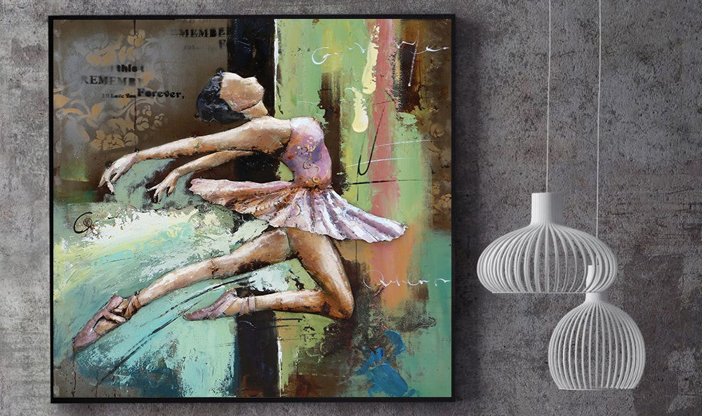 Charming Ballerina Baby girl Nursery Decor Ballerina Wall Art 3-D Painting